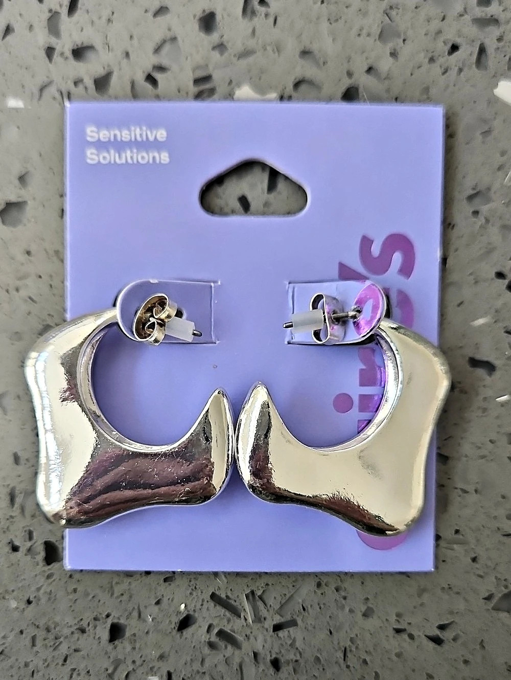 Claire's Silver-Tone Hoop Earrings NWT